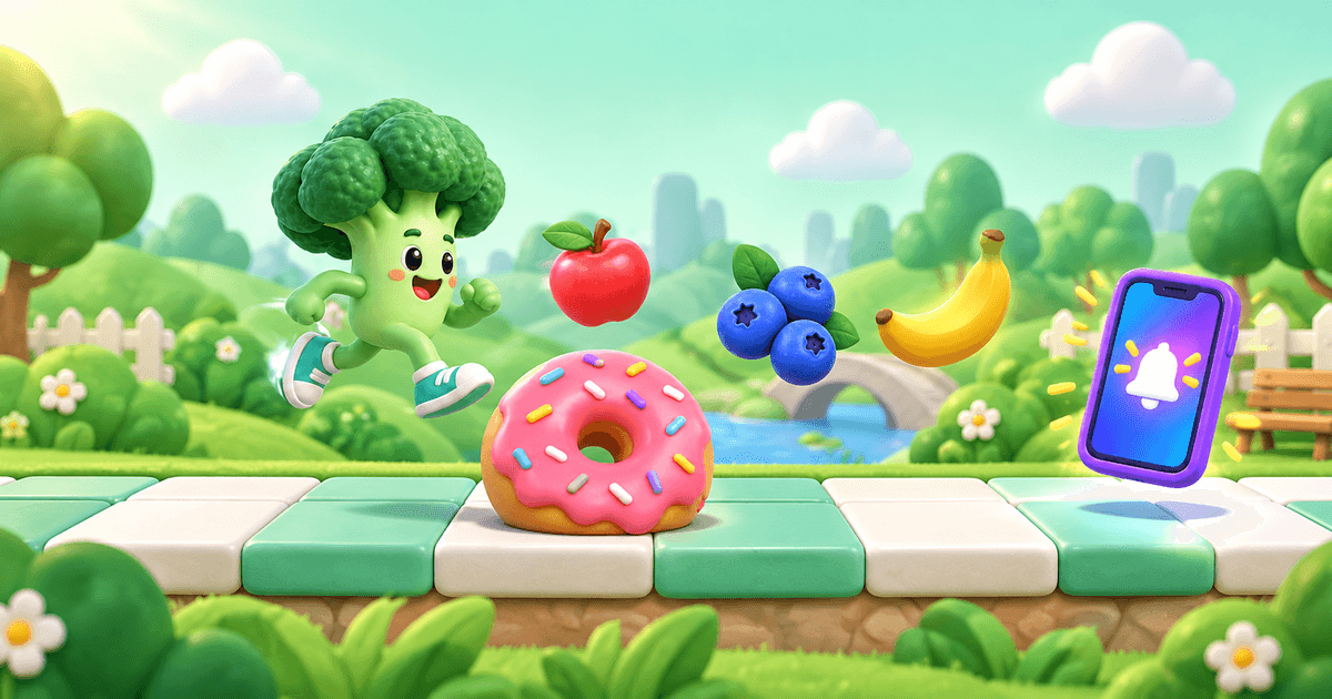 A broccoli runner, colorful food and a buzzing phone